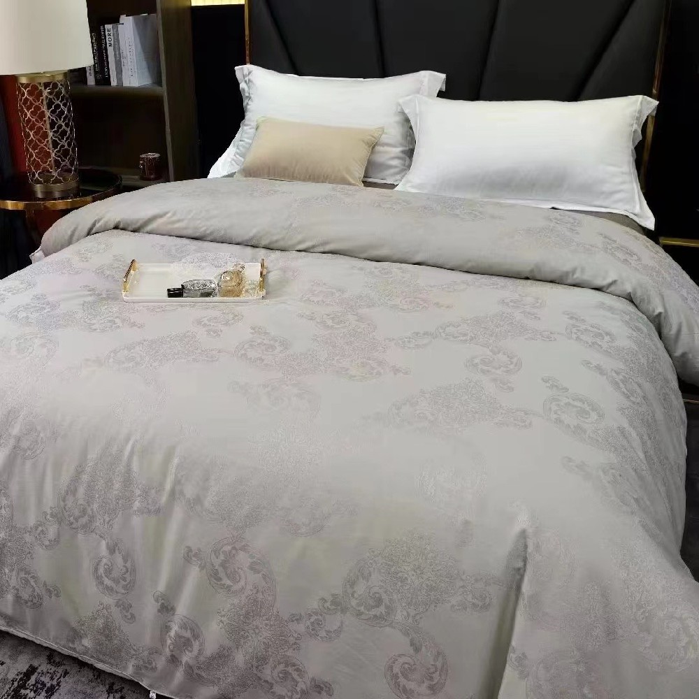 100支双股大提花蚕丝被（灰色）