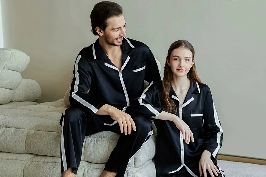 真丝睡衣情侣套装（男：上下衣/女：上下衣）